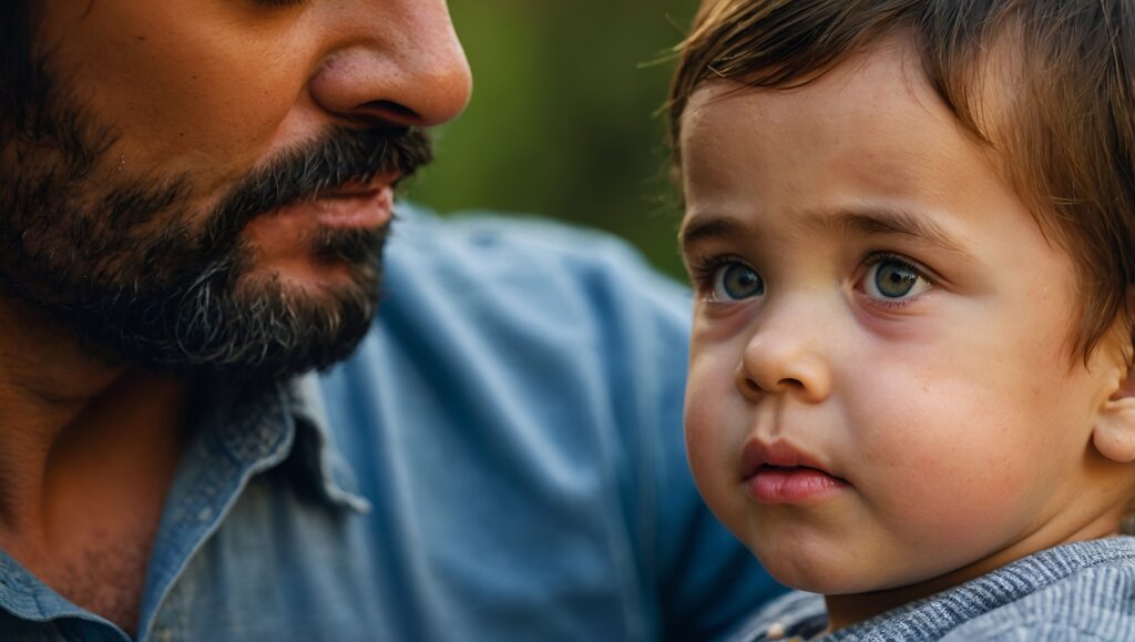 Enfant avec son papa